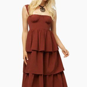 WEWOREWHAT Corset Poplin Maxi Dress, Never Worn Tags on!